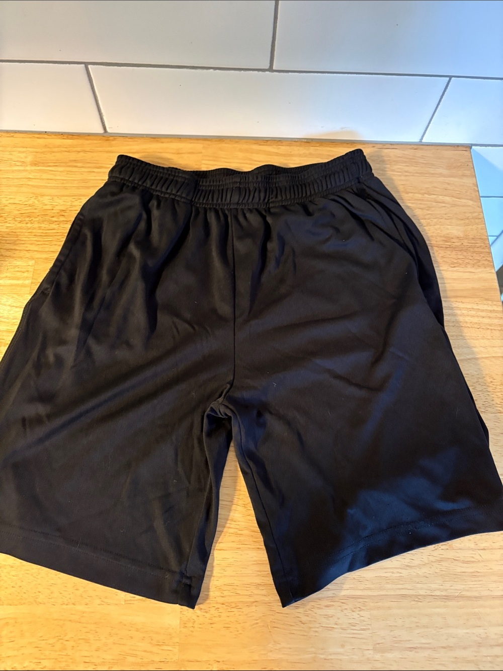 MTA Sport Black Boys Athletic Shorts with Elastic Waistband